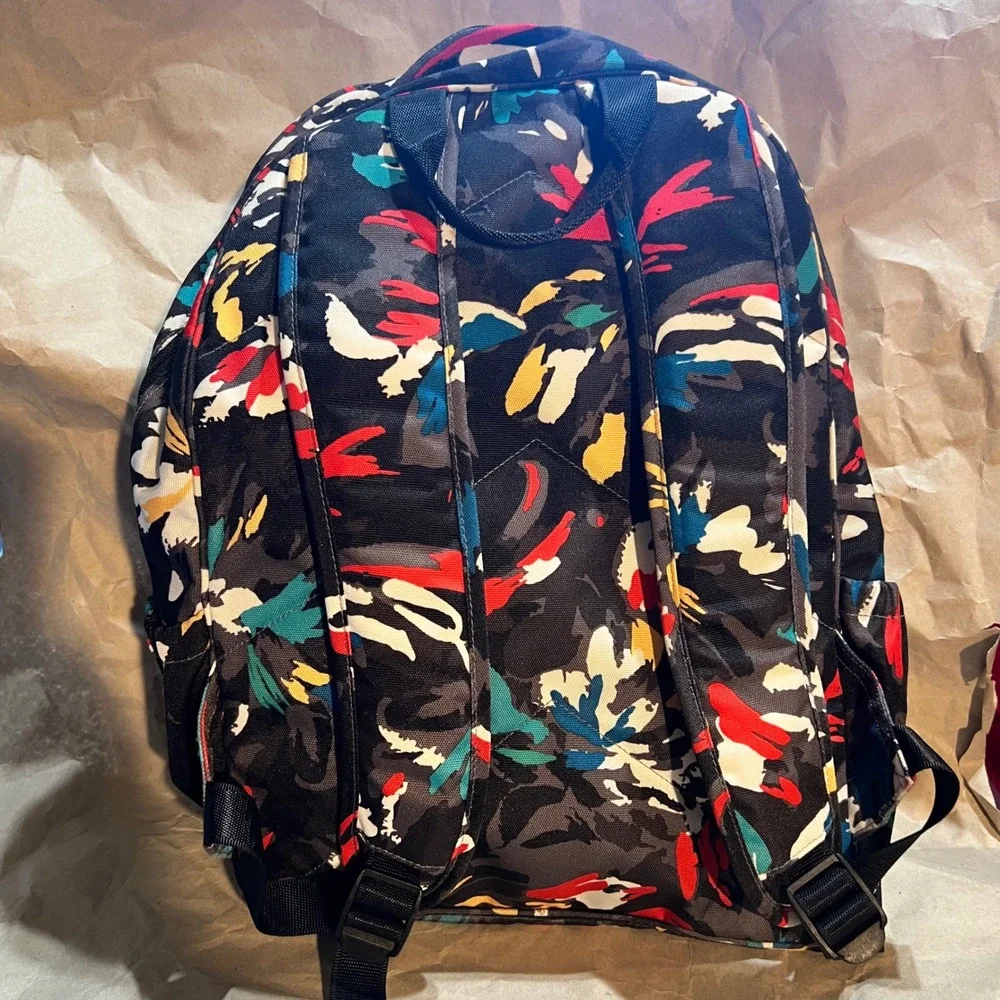 Vera Bradley Large Backpack Laptop Travel Abstract Brushstroke Canvas Art Print